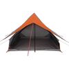 vidaXL Carpas con techo Gris y naranja 256 x 266 x 185 cm Poliéster