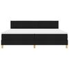 vidaXL Cama Box Spring LED con colch&oacute;n con LED Negro 200 x 200 cm tela