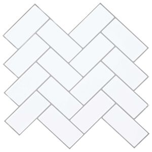 vidaXL Azulejo en espiga 10 uds. Gris 30 x 30 cm Poliuretano y PET