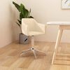vidaXL Silla de comedor giratoria tela color crema
