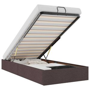 vidaXL Estructura de cama otomana sin colch&oacute;n marr&oacute;n oscuro 100x200cm