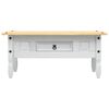 vidaXL Mesa de centro Corona Range pino mexicano blanco 100x55x44 cm