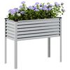 vidaXL Jardinera de jardín 100x45x90 cm de acero galvanizado