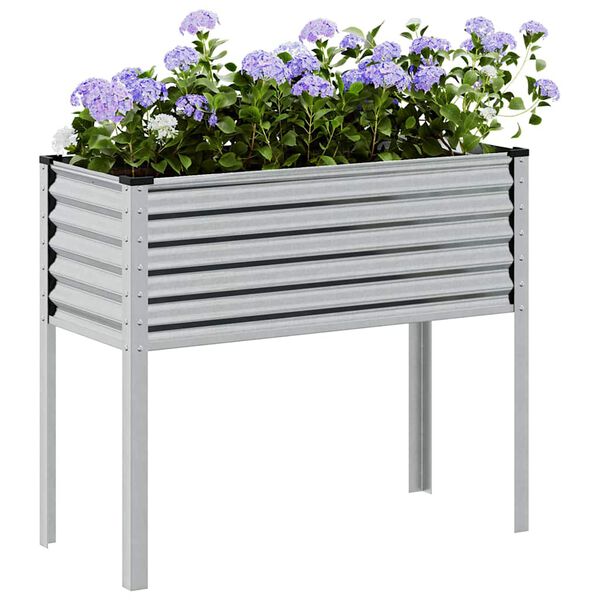 vidaXL Jardinera de jardín 100x45x90 cm de acero galvanizado