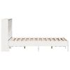 vidaXL Cama con estanter&iacute;a sin colch&oacute;n madera maciza blanca 140x190 cm