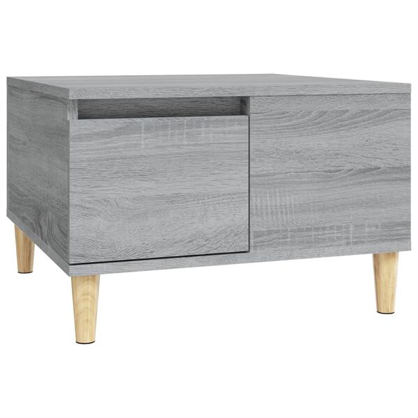 vidaXL Mesa de centro madera contrachapada gris Sonoma 55x55x36,5 cm