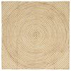 vidaXL Alfombra de &aacute;rea Natural y Blanco 120 x 120 cm yute