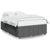 vidaXL Cama sin colch&oacute;n de tela gris oscuro 160x200 cm