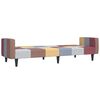vidaXL Sof&aacute; cama de 2 plazas con reposapi&eacute;s tela multicolor