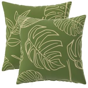 vidaXL Funda de almohada 2 pcs HEERLEN Dise&ntilde;o de Hojas 30 x 30 cm