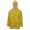 vidaXL Chubasquero impermeable reforzado capucha 2 pzas XL amarillo