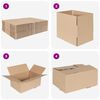 vidaXL Caja Plegable 50 pcs Natural 30 x 21,5 x 14 cm Cart&oacute;n
