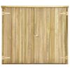 vidaXL Caseta herramientas jardín madera pino impregnada 135x60x123 cm