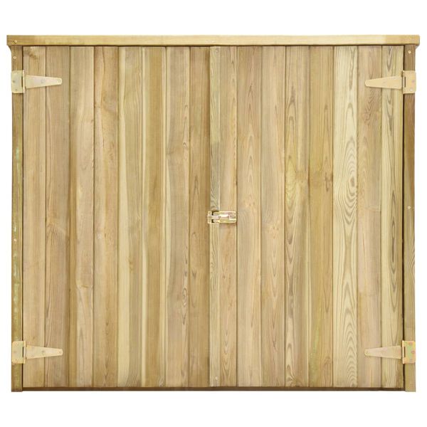 vidaXL Caseta herramientas jardín madera pino impregnada 135x60x123 cm