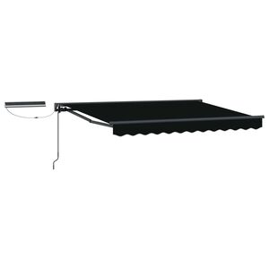 vidaXL Toldo Retr&aacute;ctil El&eacute;ctrico Negro y Antracita 3 x 2,5 m