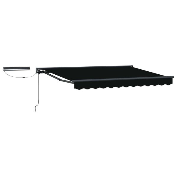vidaXL Toldo Retr&aacute;ctil El&eacute;ctrico Negro 3 x 2,5 m