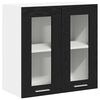 vidaXL Mueble colgante Roble Negro 60 x 31 x 60 cm