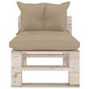 vidaXL Muebles de jard&iacute;n de palets 7 pzas y cojines madera de pino