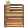 vidaXL Conjunto de sof&aacute;s de exterior con coj&iacute;n Natural 67 x 63 x 73 cm