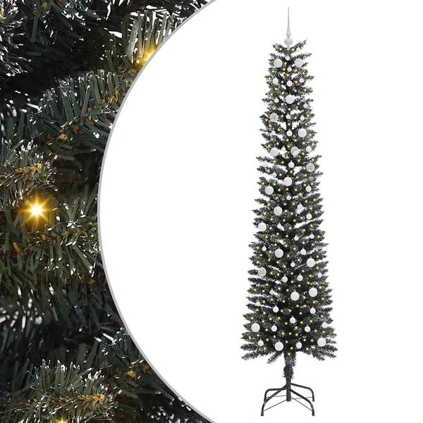 vidaXL &Aacute;rbol de Navidad artificial Verde 240 cm PVC, Pl&aacute;stico y Acero