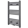 vidaXL Radiador toallero de ba&ntilde;o recto gris 500 x 764 mm