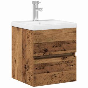 vidaXL Gabinete de Lavabo para Ba&ntilde;o Roble Negro 80 x 39 x 62 cm