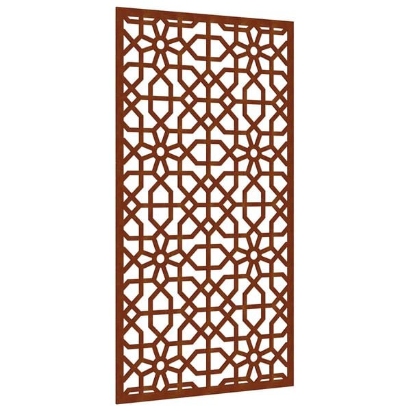 vidaXL Adorno de pared de jard&iacute;n acero corten dise&ntilde;o morisco 105x55 cm