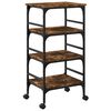 vidaXL Carrito de cocina madera ingenier&iacute;a roble ahumado 45x35x89,5 cm