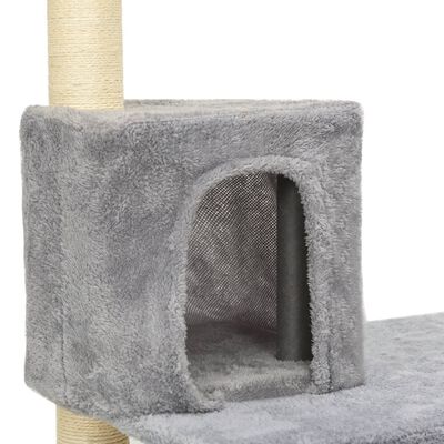 vidaXL Rascador para gatos con postes de sisal 119 cm gris claro