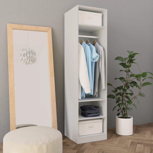 vidaXL Armario de madera contrachapada blanco 50x50x200 cm