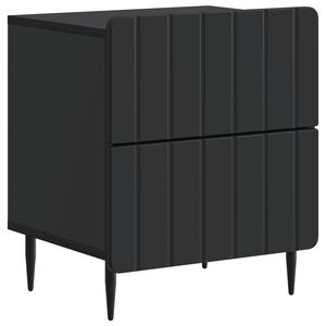 vidaXL Armario de Noche Negro 43 x 34,5 x 49,5 cm Madera de Ingenier&iacute;a