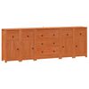 vidaXL Aparador 5 uds. Marr&oacute;n Cera 226 x 35 x 80 cm Pino macizo