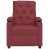 vidaXL Sill&oacute;n de masaje elevable cuero sint&eacute;tico rojo tinto