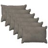 vidaXL Funda de almohada 6 pcs HOUTEN Gris Claro 50 x 80 cm Terciopelo