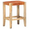vidaXL Taburetes de bar 2 piezas cuero auténtico marrón 60 cm