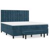 vidaXL Cama box spring con colch&oacute;n terciopelo azul oscuro 160x200 cm