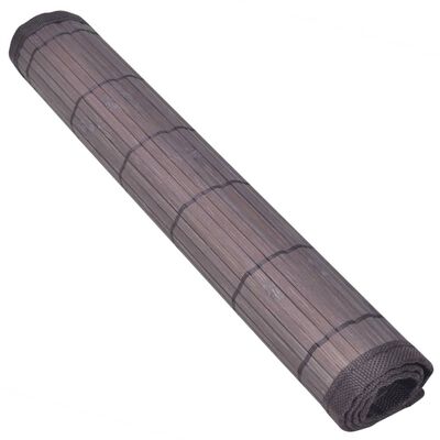 6 salvamanteles de bambú 30x45 cm marrón oscuro