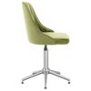 vidaXL Silla de comedor giratoria de terciopelo verde claro