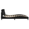 vidaXL Estructura de cama Viana con LED sin colch&oacute;n negro 180x200cm
