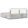 vidaXL Estructura de cama con cabecera Gris Concreto 200 x 200 cm