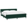 vidaXL Cama box spring con colchones terciopelo verde oscuro 180x210cm