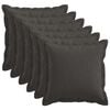 vidaXL Coj&iacute;n 6 uds. HOUTEN Gris oscuro 30 x 30 cm Lino Sint&eacute;tico