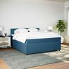 vidaXL Cama box spring con colch&oacute;n terciopelo azul 180x200 cm