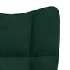 vidaXL Sill&oacute;n de relax de terciopelo verde oscuro