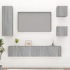 vidaXL Set de muebles para TV 5 pzas madera contrachapada gris Sonoma