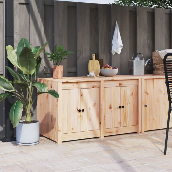 vidaXL Mueble de cocina de exterior MEPPEL madera maciza de pino 106x55x64 cm