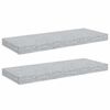vidaXL Estantes flotantes pared 2 uds MDF gris hormigón 60x23,5x3,8 cm