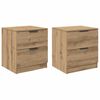 vidaXL Armario de Noche 2 uds. Roble artisan 45 x 39 x 50cm