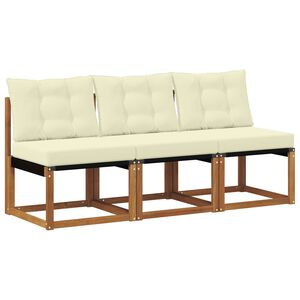 vidaXL 3 Pieza Sof&aacute; central de exterior