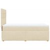 vidaXL Cama box spring con colch&oacute;n tela color crema 90x190 cm